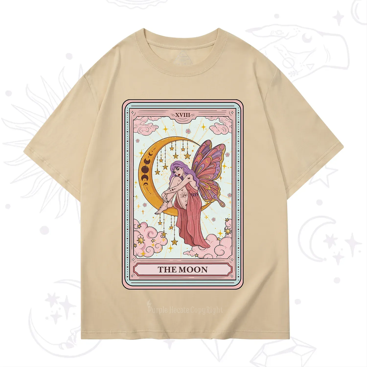 Purplehecate The Moon Tarot T-Shirt