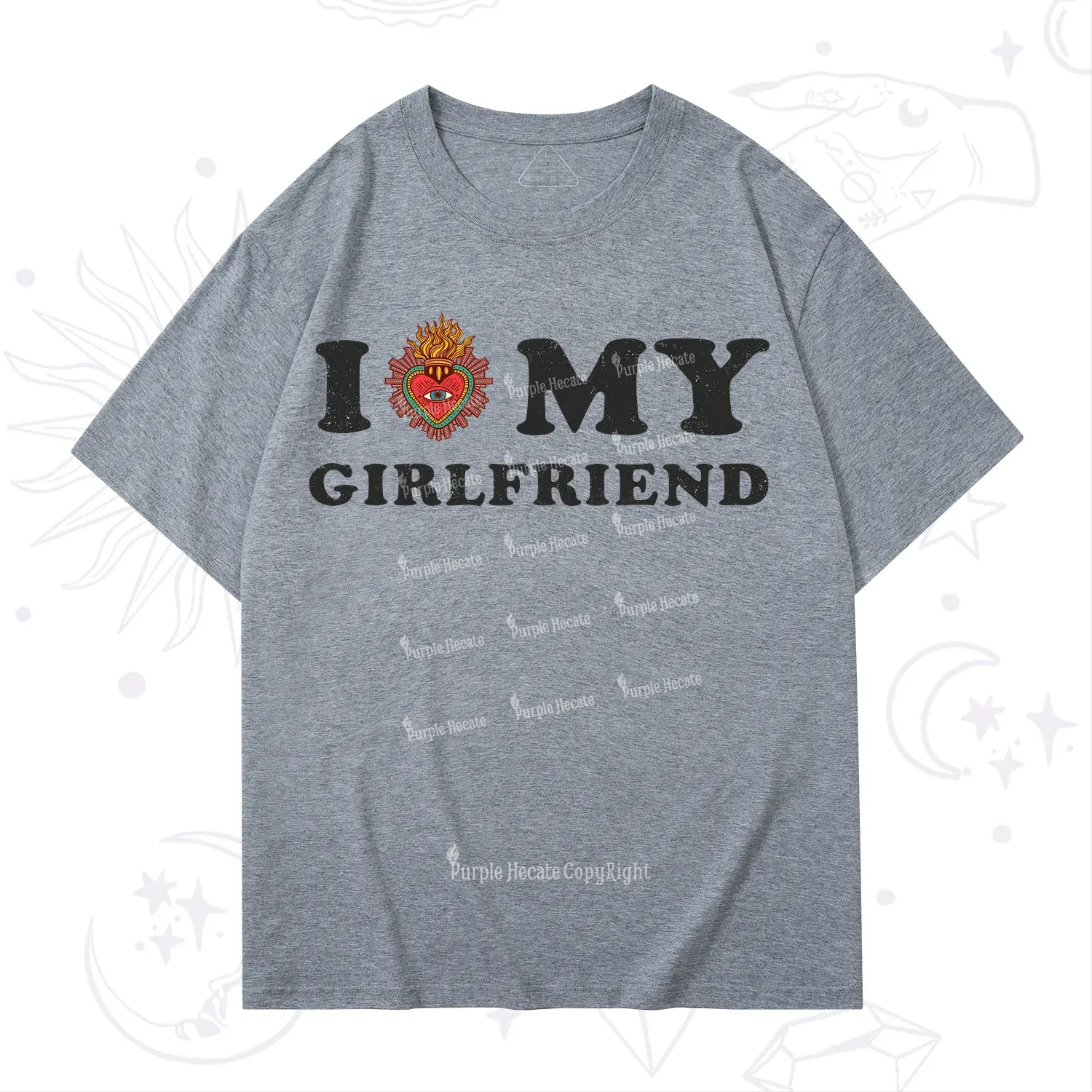 Purplehecate I Love My Boyfriend Valentine T-Shirt