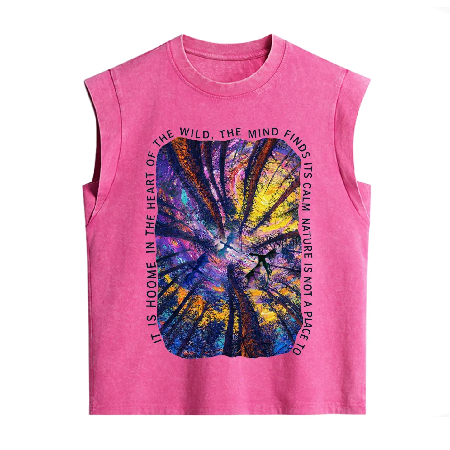 Purplehecate Forest Mindscape Night Sky Vintage Washed Tank