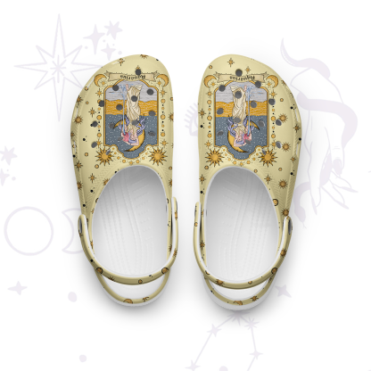 Purplehecate Aquarius Zodiac Rubber Clogs