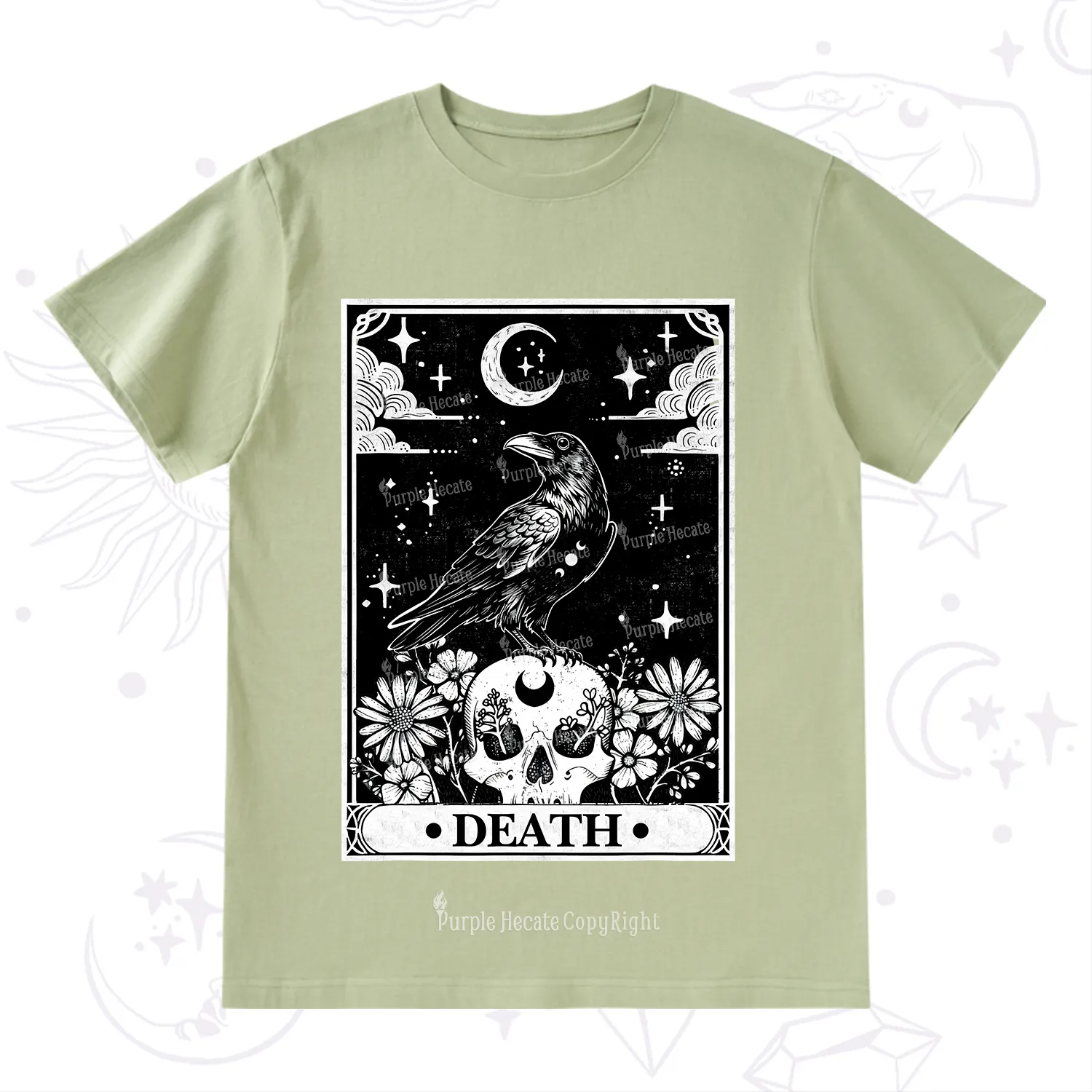 Purplehecate The Crow Death Tarot T-Shirt
