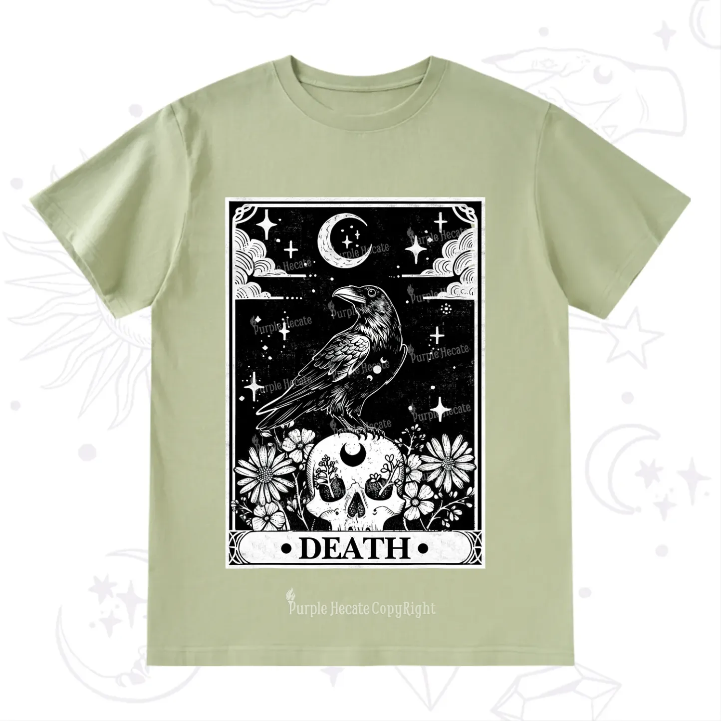 Purplehecate The Crow Death Tarot T-Shirt
