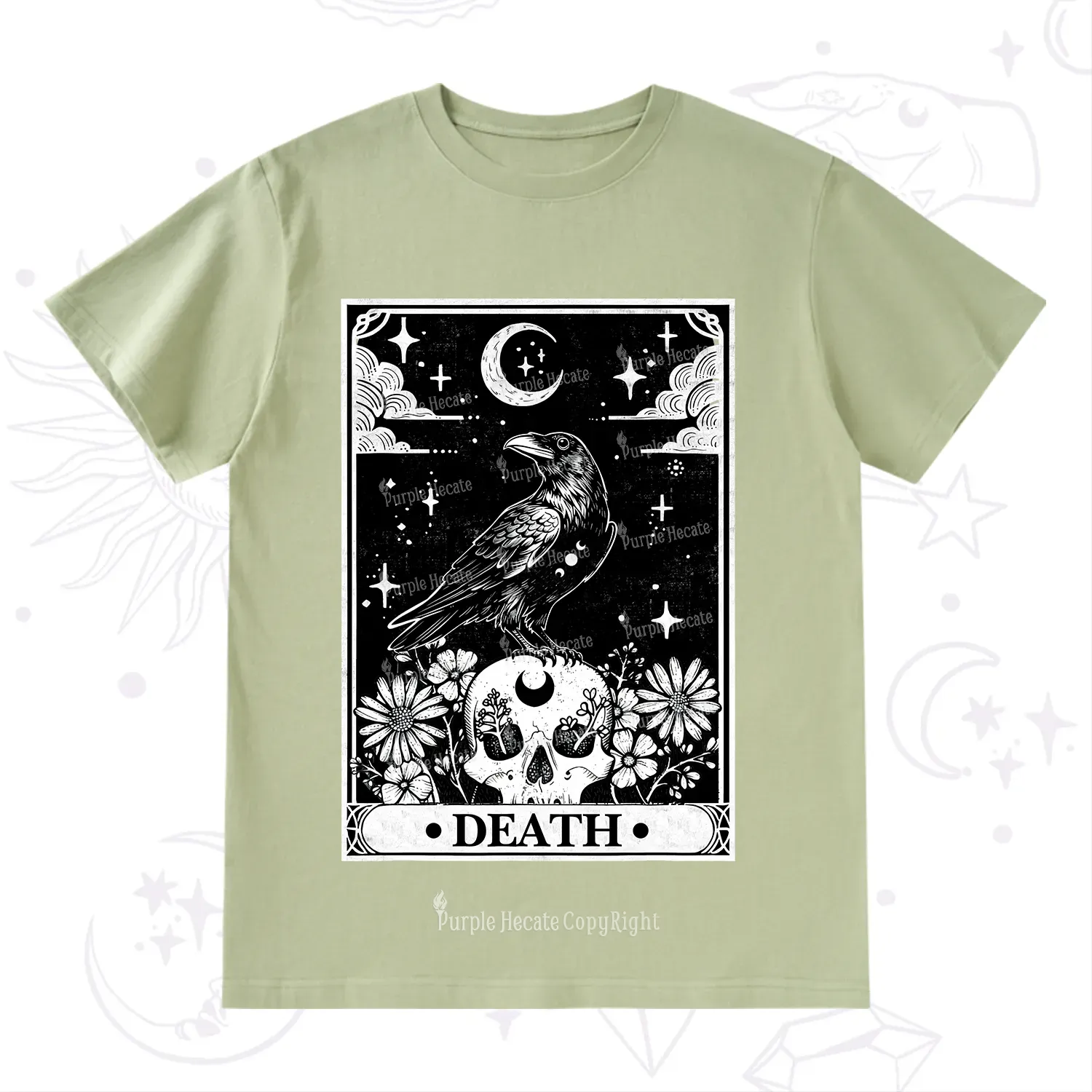 Purplehecate The Crow Death Tarot T-Shirt