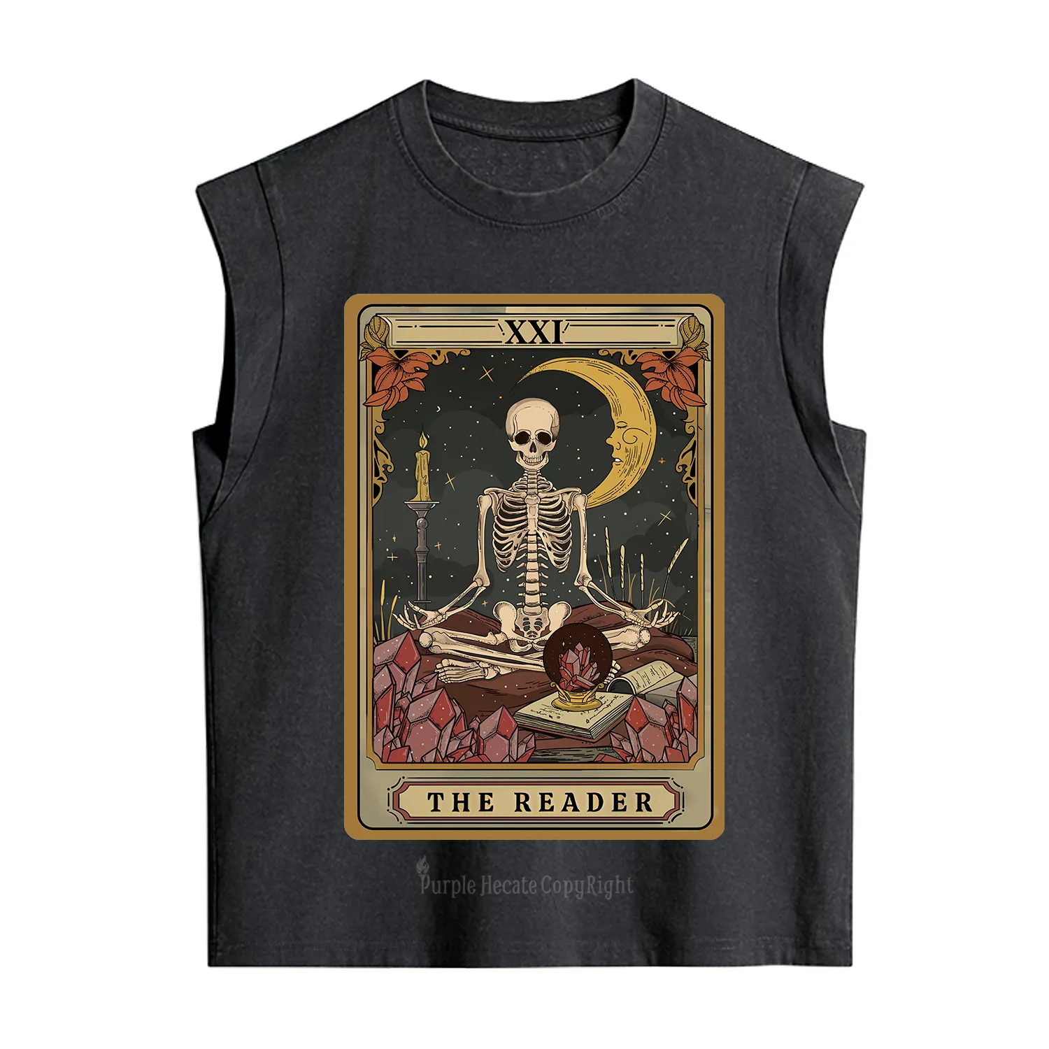 Purplehecate The Reader Tarot Vintage Washed Tank