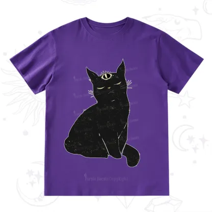 Purplehecate Third Eye Black Cat T-Shirt