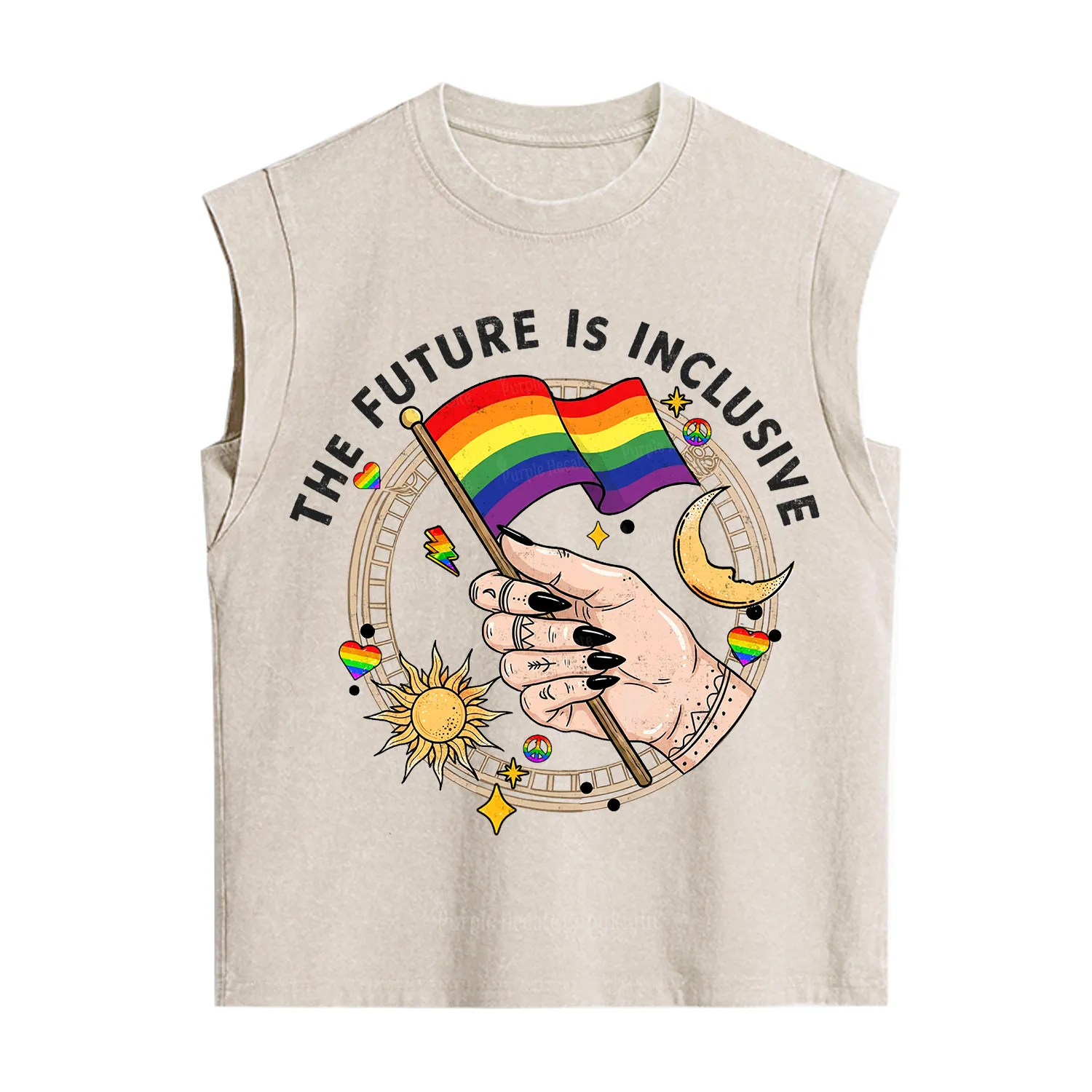 Purplehecate The Future Is Inclusive Vintage Washed Tank