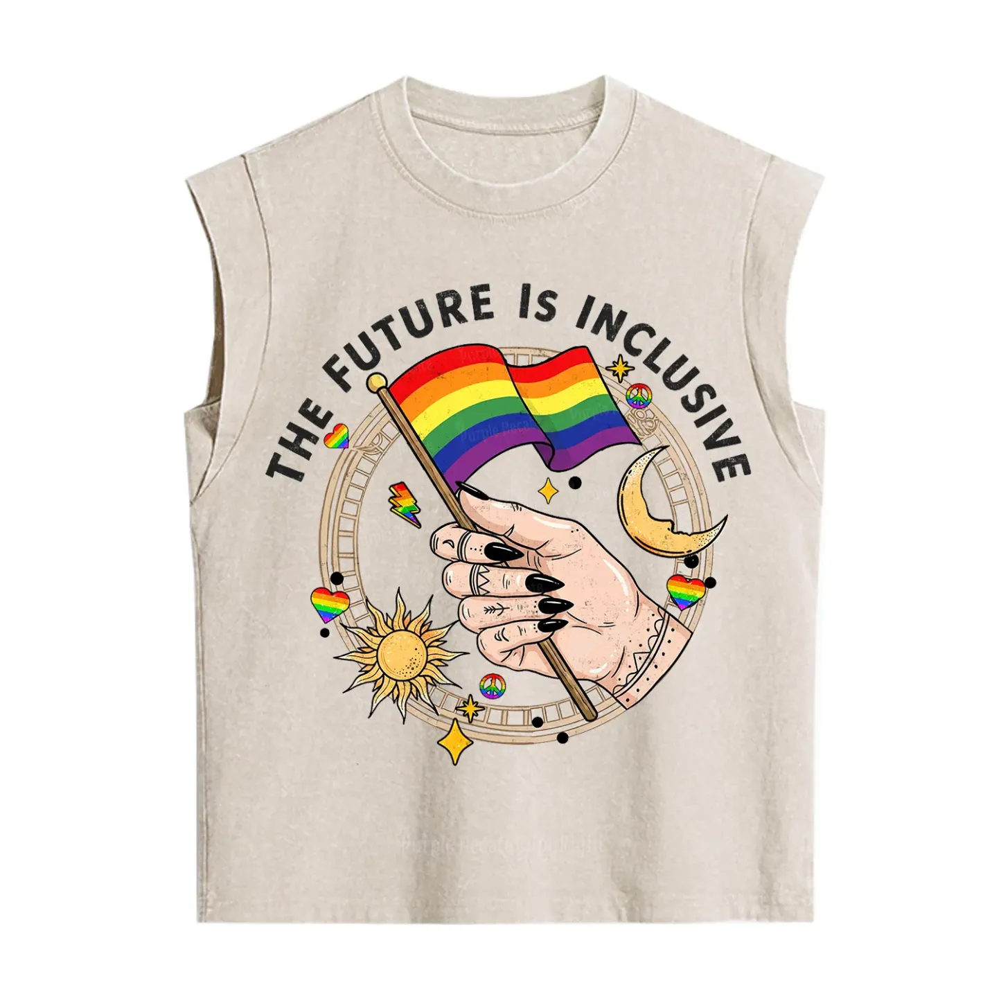 Purplehecate The Future Is Inclusive Vintage Washed Tank