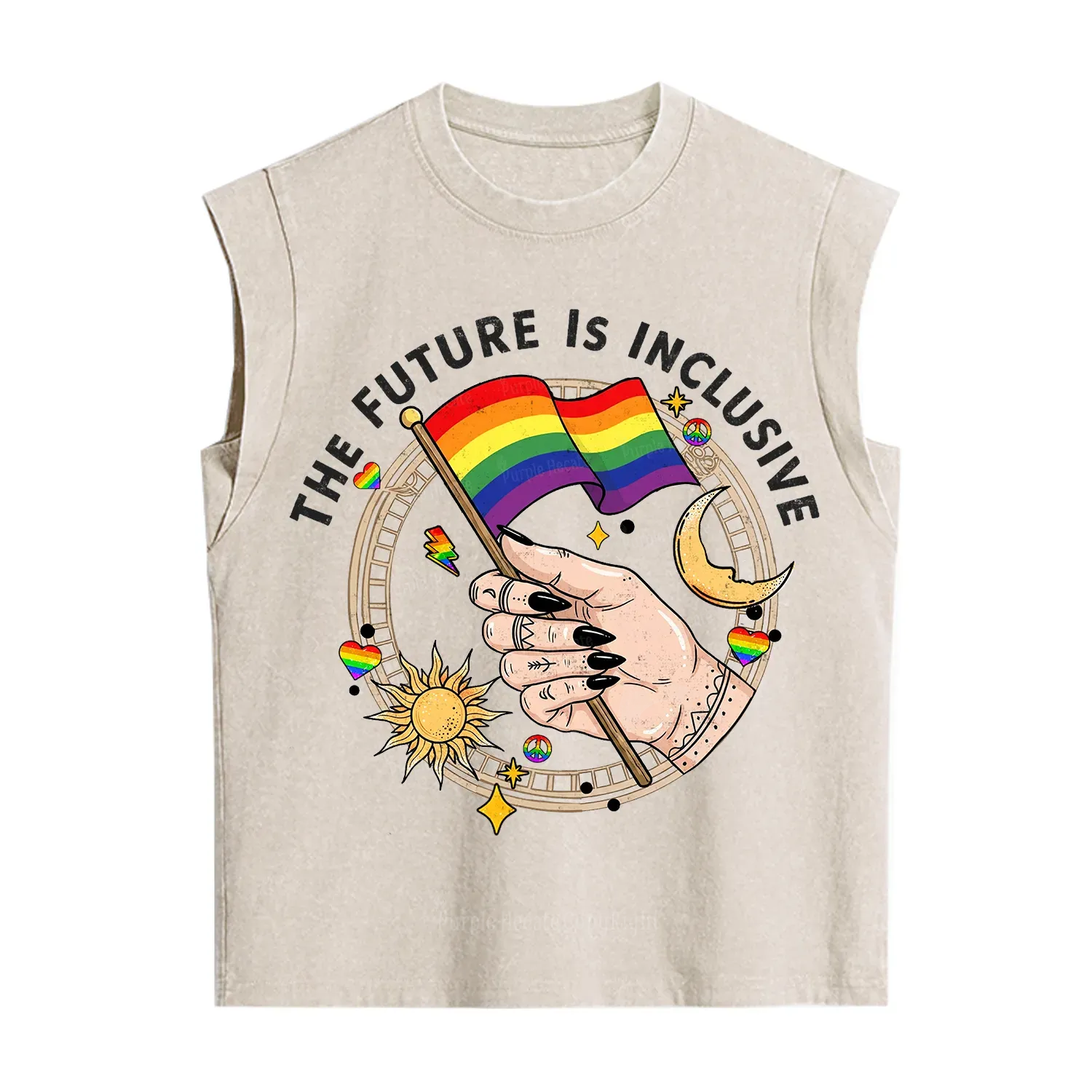 Purplehecate The Future Is Inclusive Vintage Washed Tank