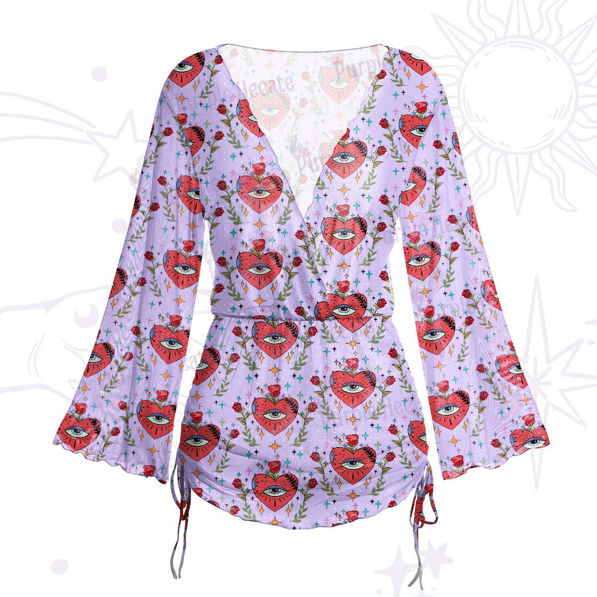 Purplehecate Rose Skull Maxi Tank Beachwear Dress