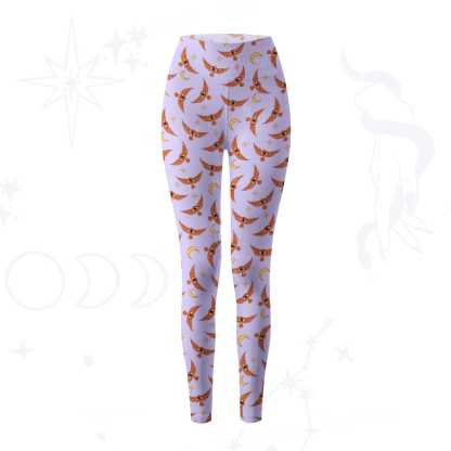Purplehecate Moth and Moon Yoga Pants