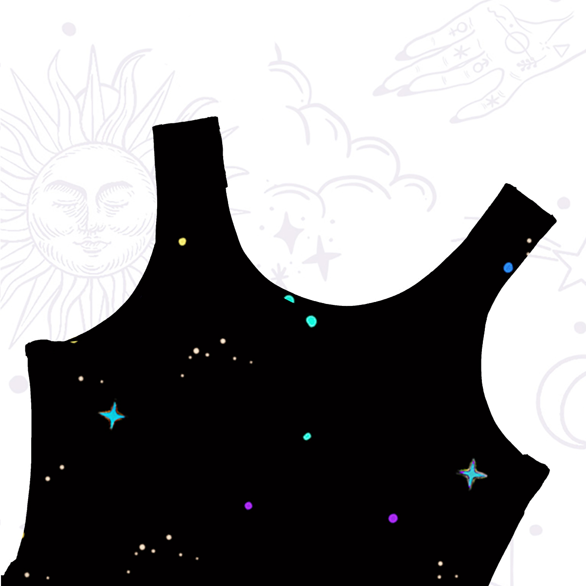 Purplehecate Rainbow Bat Mesh Maxi Tank Beach Dress