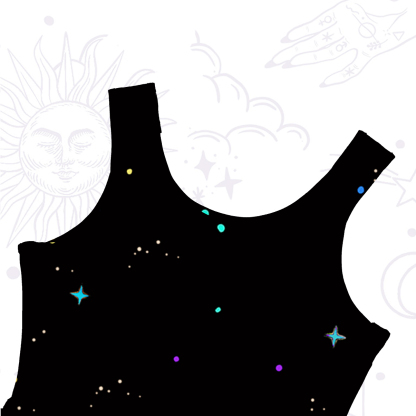 Purplehecate Rainbow Bat Mesh Maxi Tank Beach Dress
