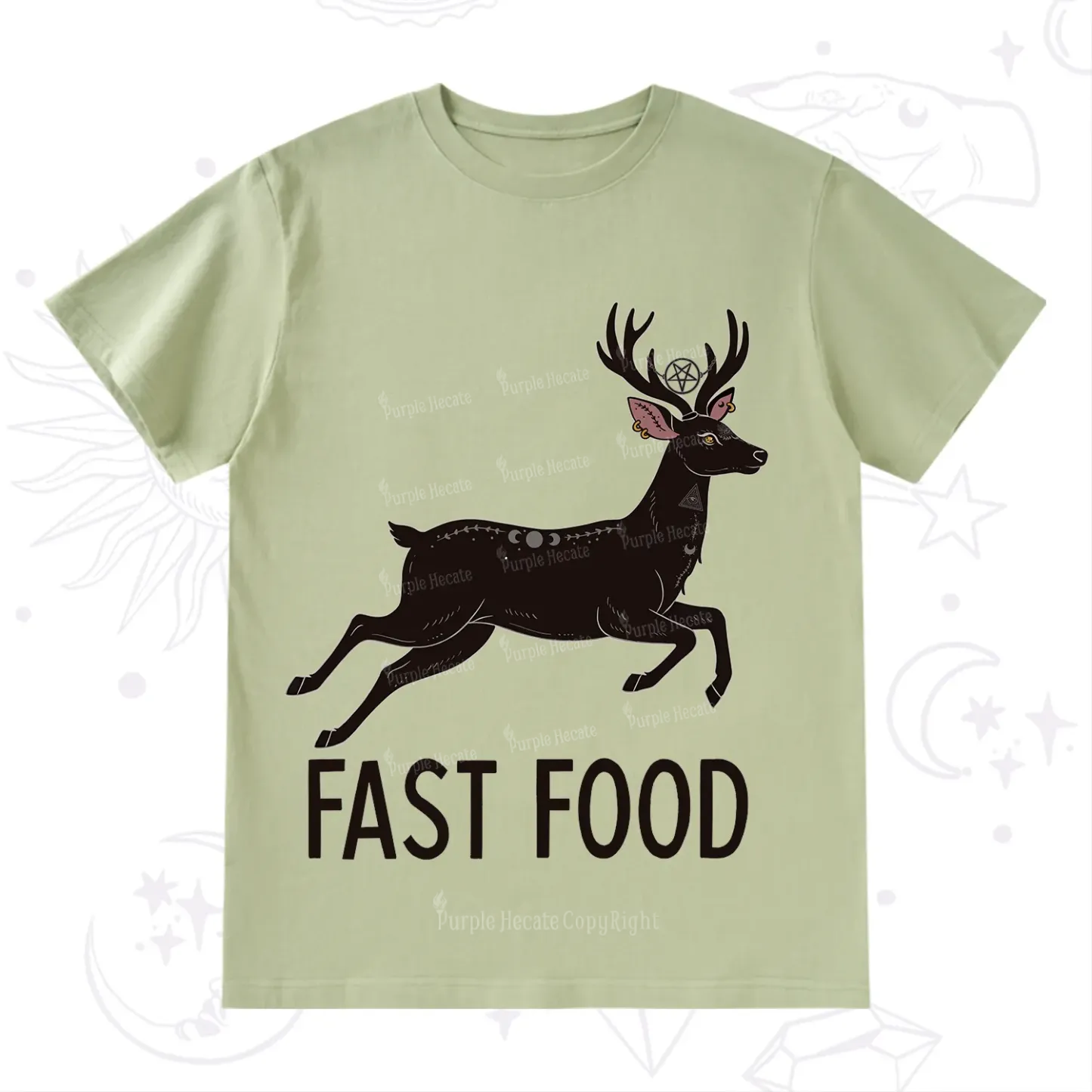 Purplehecate Fast Food Deer T-Shirt