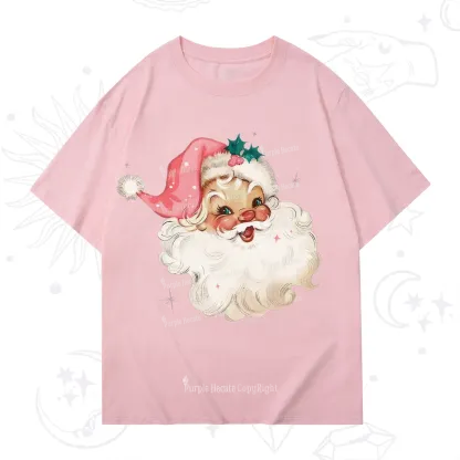 Purplehecate Pink Santa Christmas T-Shirt