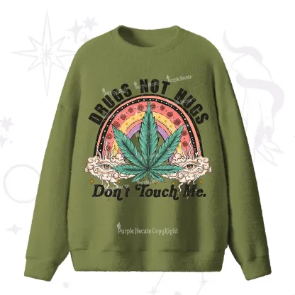 Purplehecate Drugs Not Hugs Fuzzy Ugly Sweater