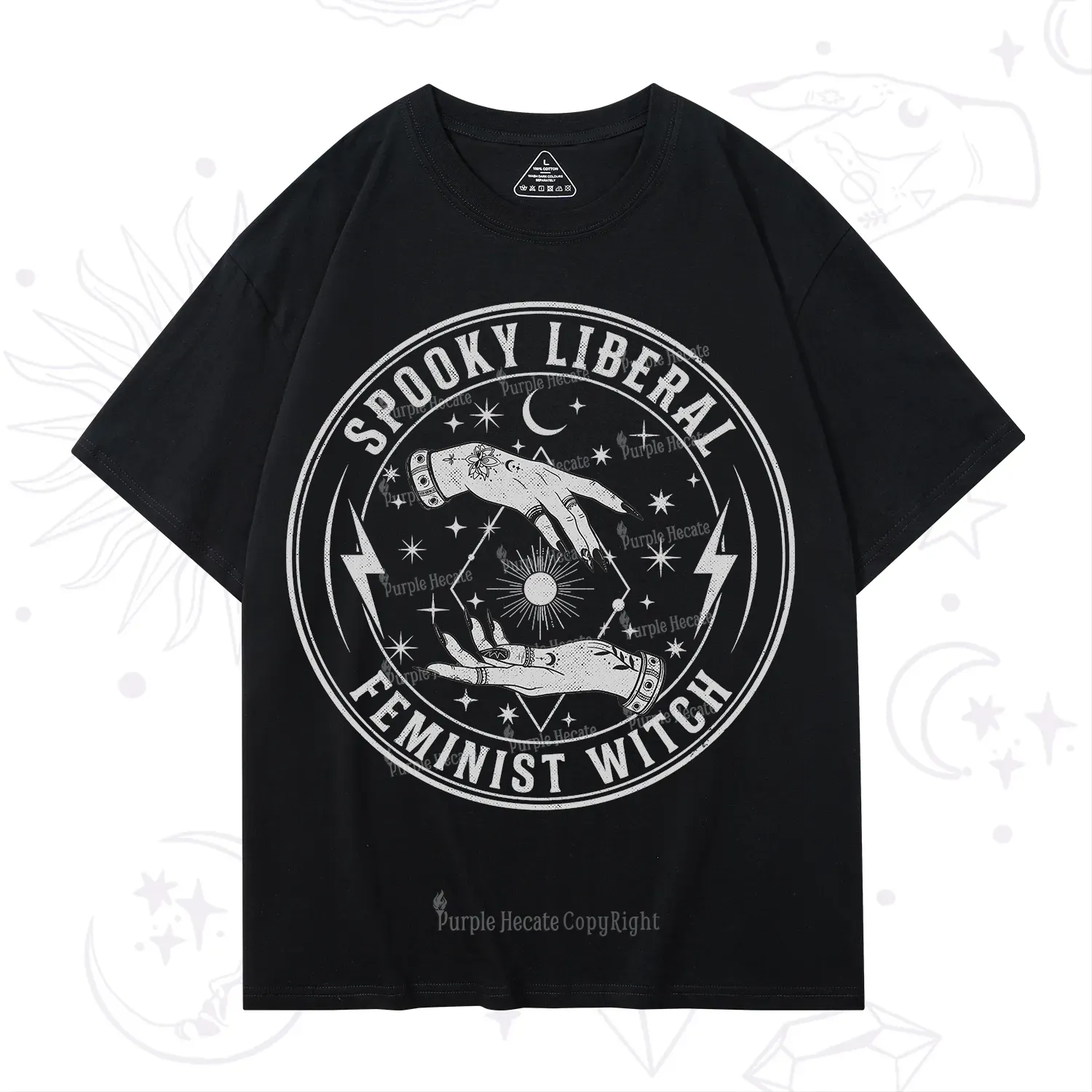 Purplehecate Spooky Liberal Feminist Witch T-Shirt
