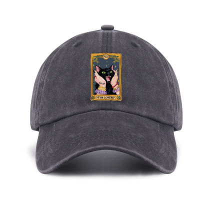 Purplehecate The Lovers Tarot Feral Cat Baseball Cap