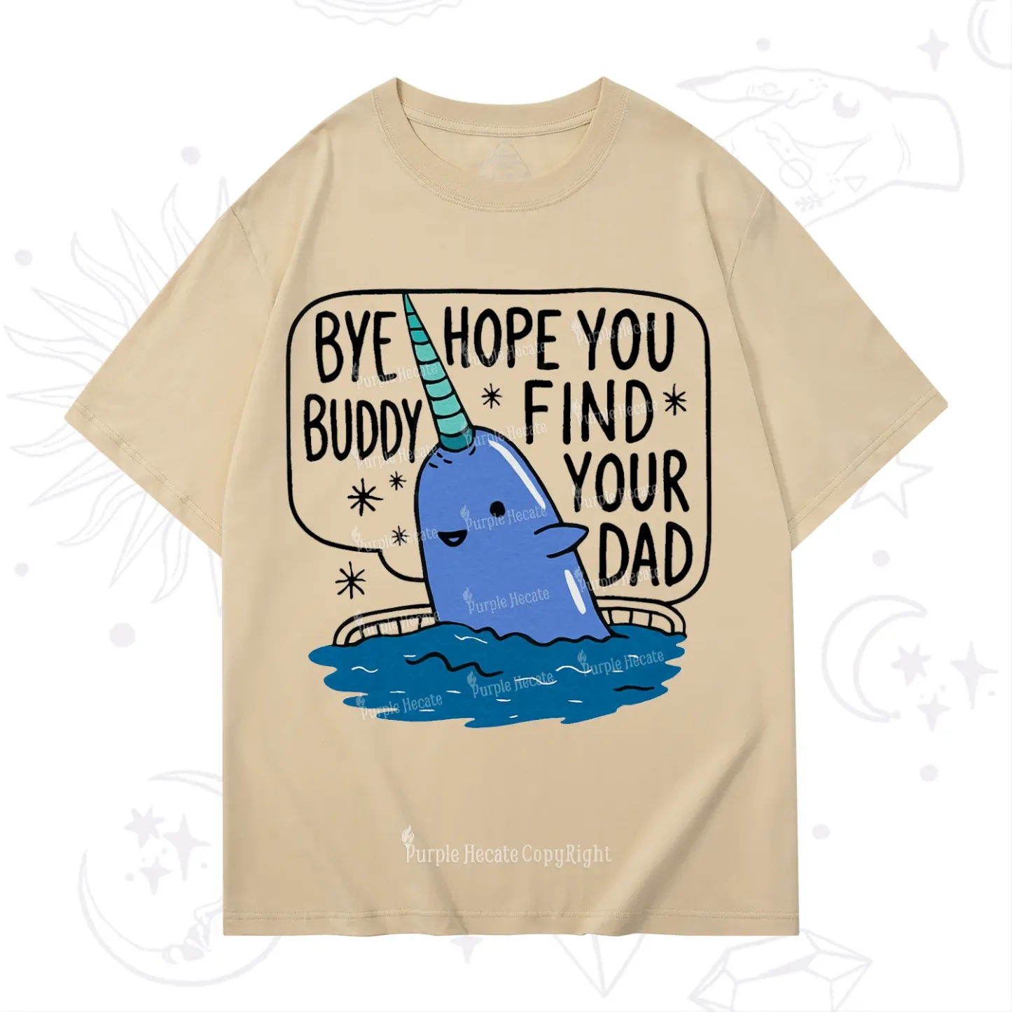 Purplehecate Good Luck Buddy Whale Christmas T-Shirt