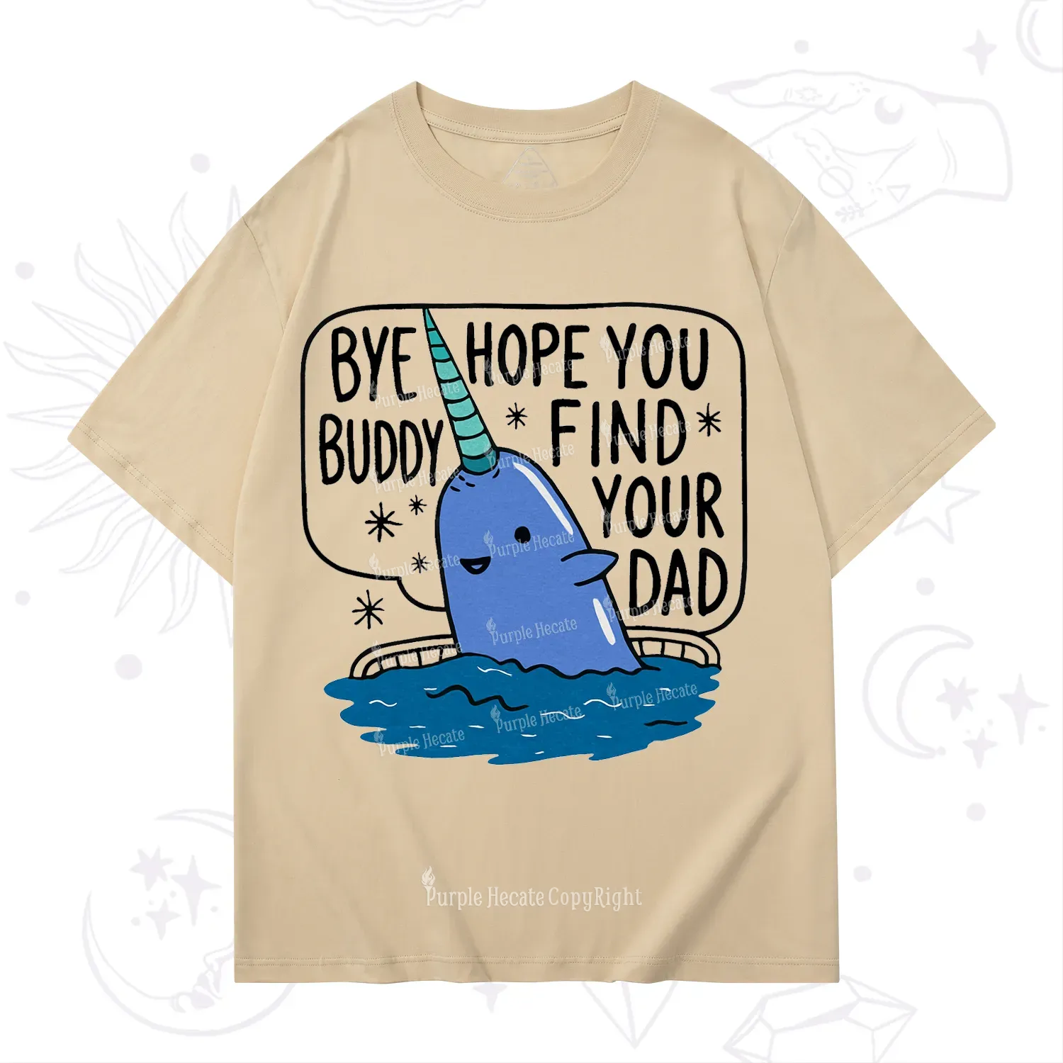 Purplehecate Good Luck Buddy Whale Christmas T-Shirt