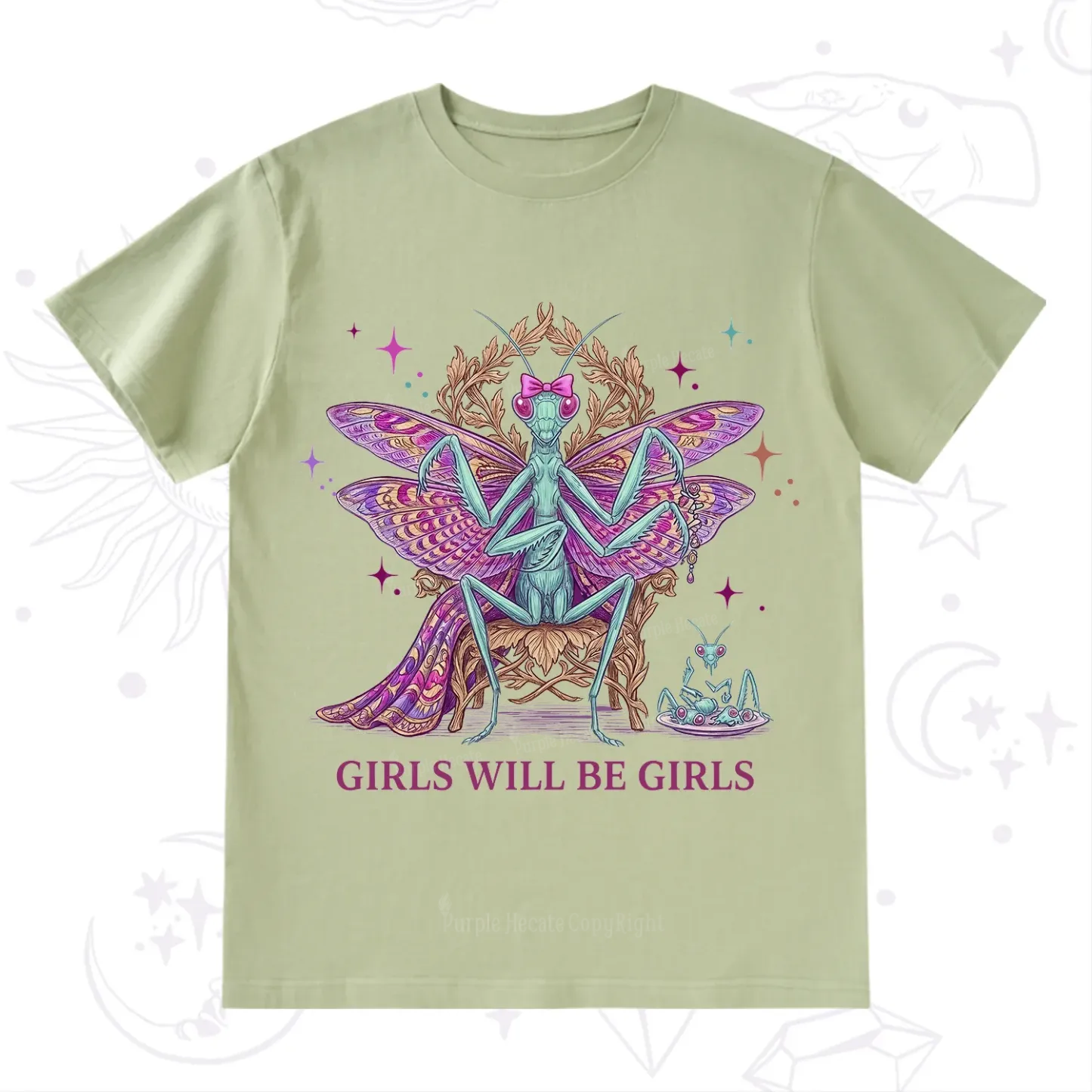 Purplehecate Girls Will Be Girls Mantis Queen T-Shirt