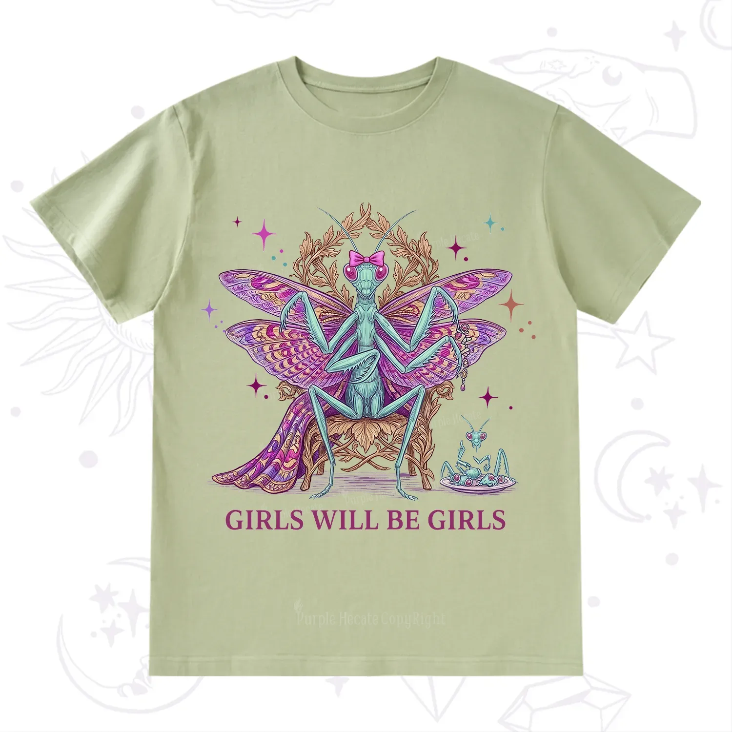 Purplehecate Girls Will Be Girls Mantis Queen T-Shirt