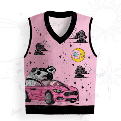 Purplehecate Moonlight Trash Team Ugly Sweater Vest