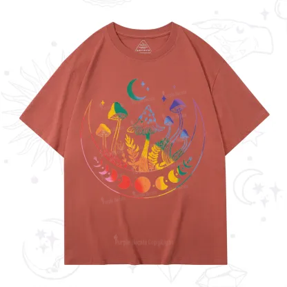 Purplehecate Pride Mushroom Rainbow T-Shirt
