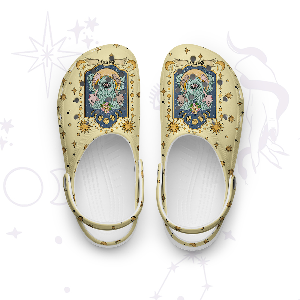 Purplehecate Gemini Zodiac Rubber Clogs