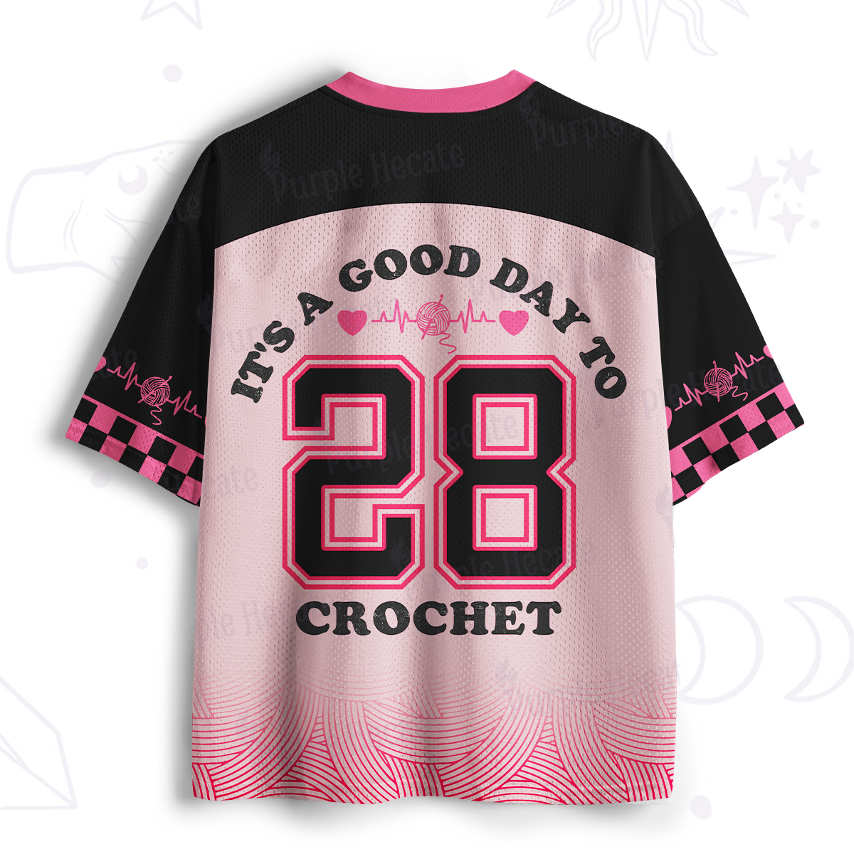 Purplehecate It's A Good Day To Crochet Mesh Jersey