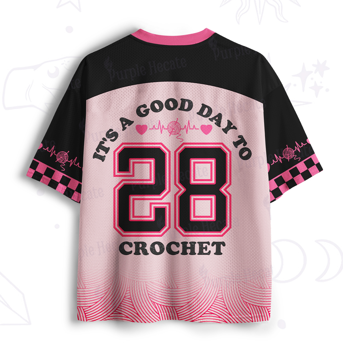 Purplehecate It's A Good Day To Crochet Mesh Jersey