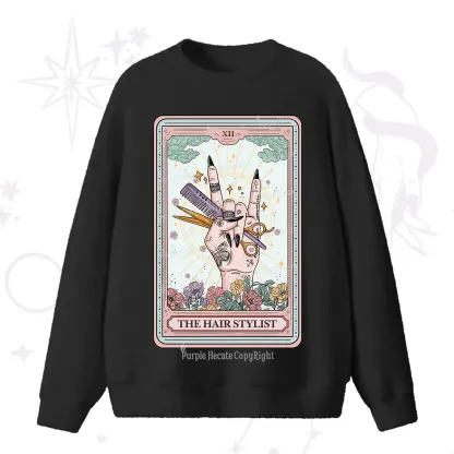 Purplehecate The Hair Stylist Tarot Fuzzy Ugly Sweater