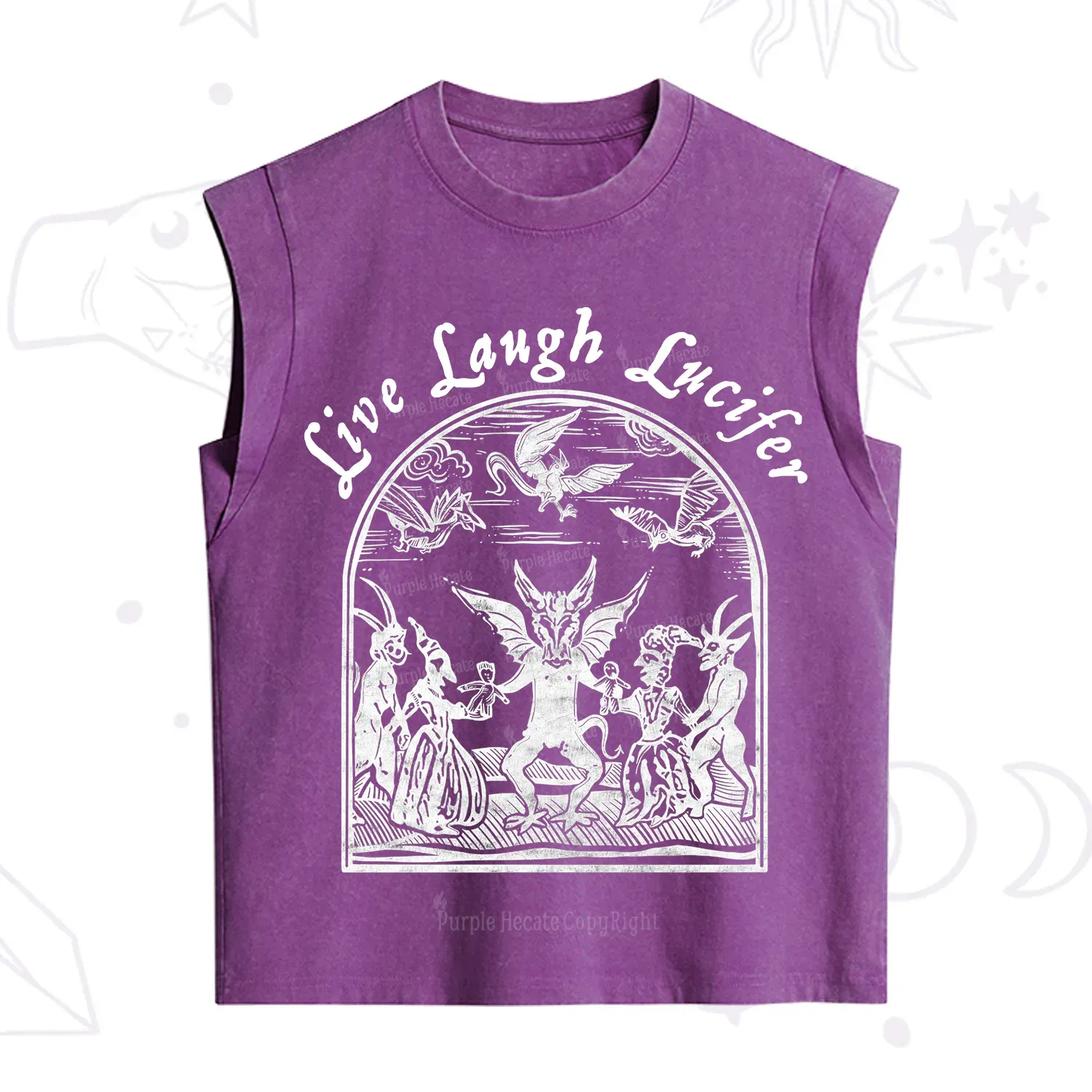 Purplehecate Live Laugh Lucifer Vintage Washed Tank
