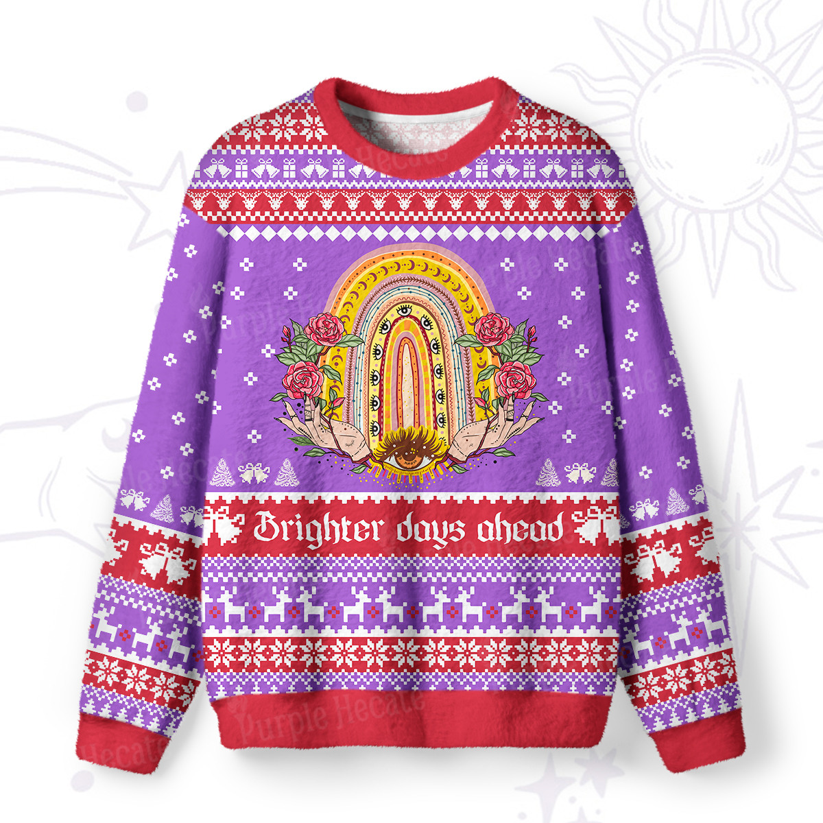 Magic Purplehecate Brighten Days Ahead Ugly Christmas Sweatshirts