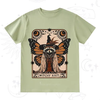 Purplehecate Witchy Shit Raccoon T-Shirt