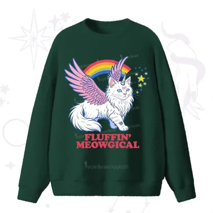 Purplehecate Fluffin Meowgical Fuzzy Ugly Sweater