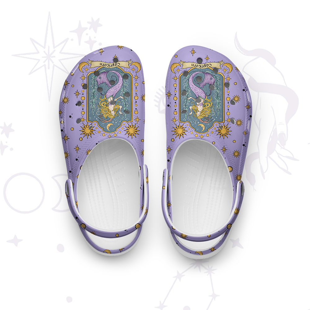 Purplehecate Capricorn Zodiac Rubber Clogs