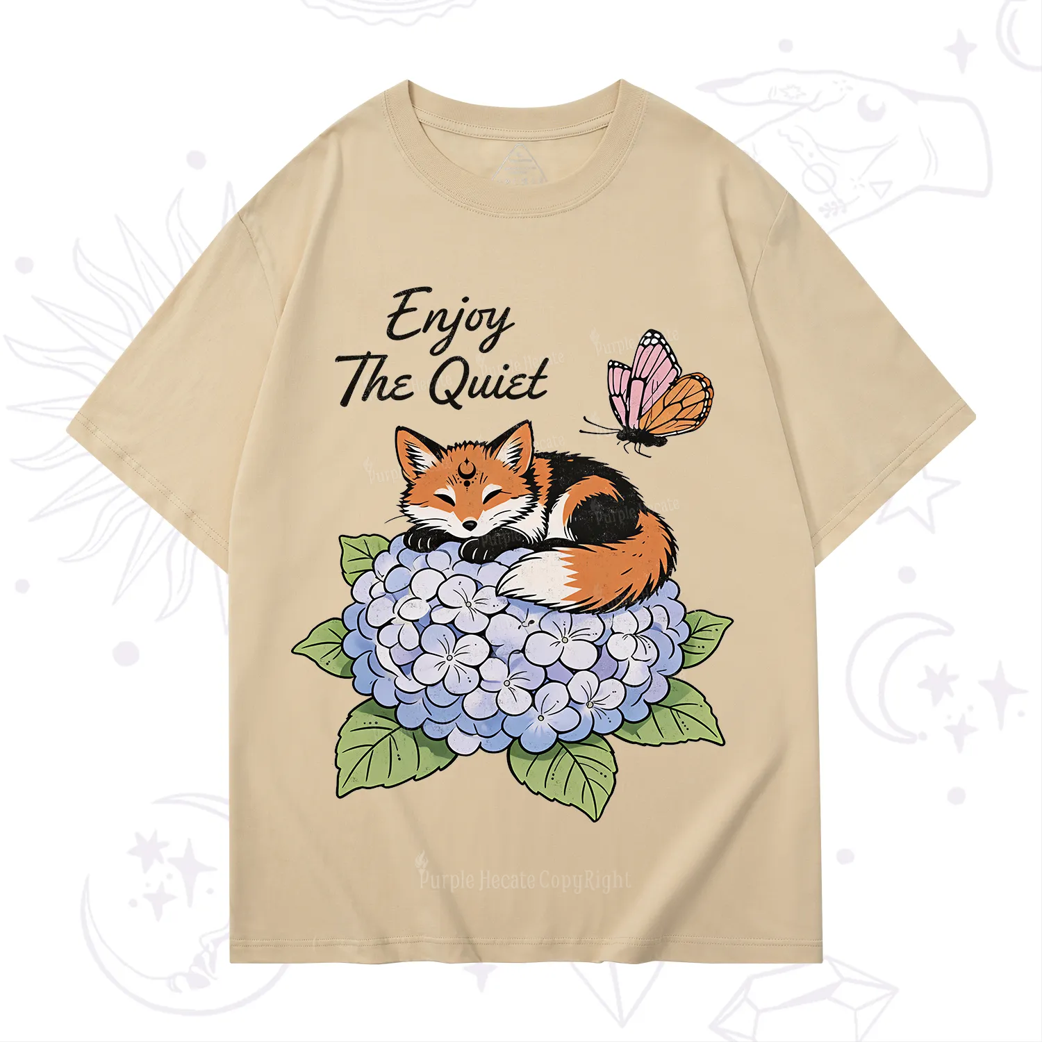 Purplehecate Enjoy The Quiet Fox T-Shirt