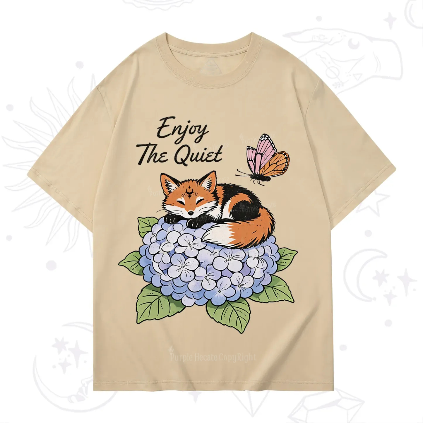 Purplehecate Enjoy The Quiet Fox T-Shirt
