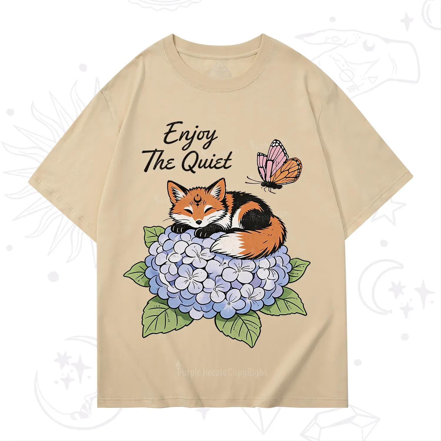 Purplehecate Enjoy The Quiet Fox T-Shirt