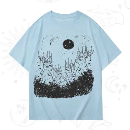 Purplehecate Moonlit Antler Bunny T-Shirt