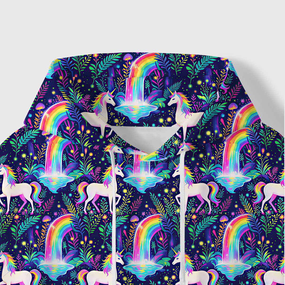 Purplehecate Rainbow Forest Unicorn Magic All-Over Print Hoodie