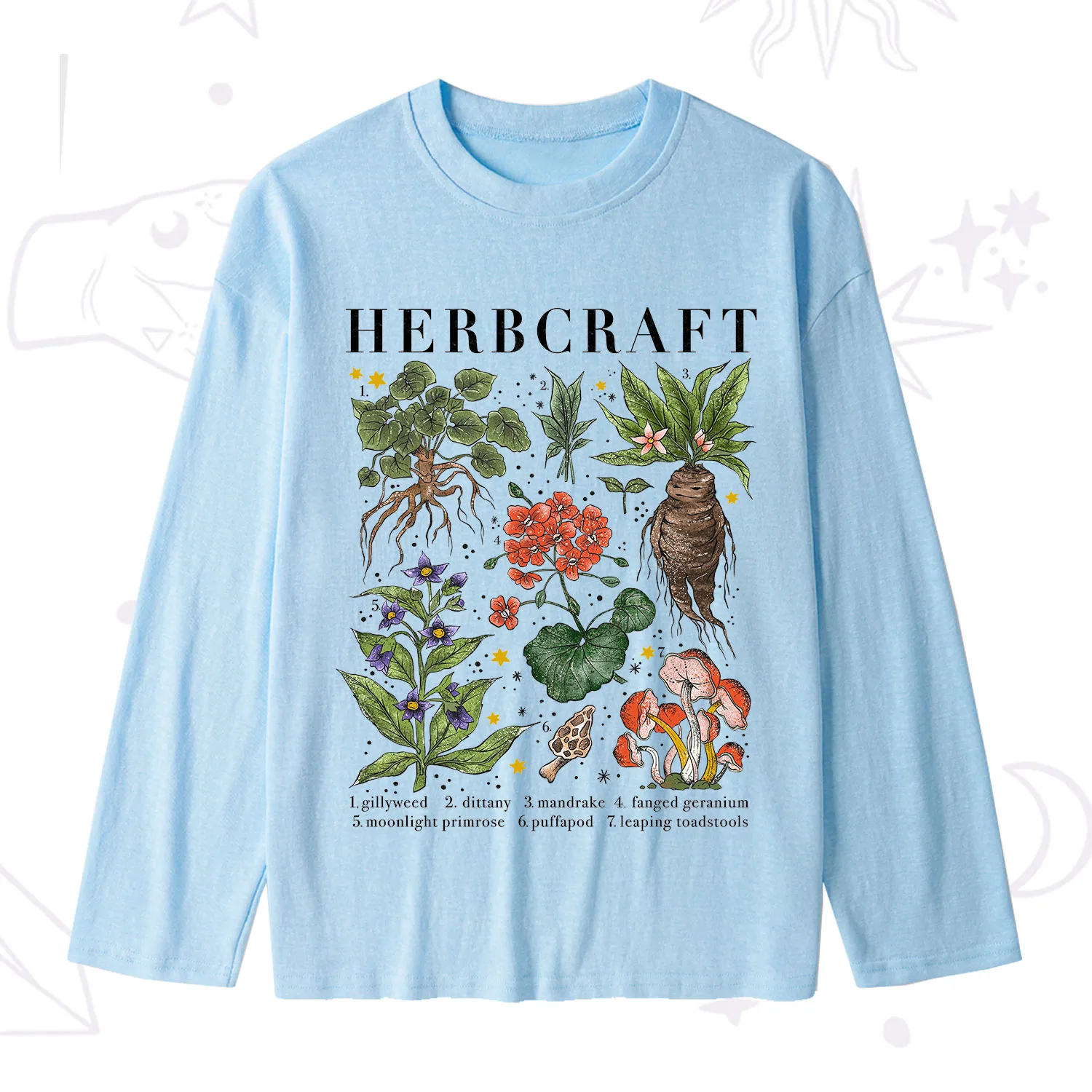 Purplehecate Magical Herbcraft Slub Long Sleeve T-Shirt