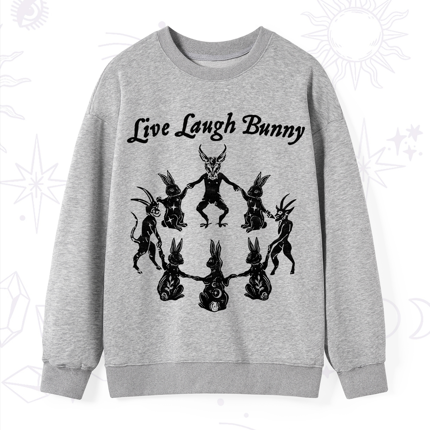 Purplehecate Live Laugh Bunny Sweatshirt