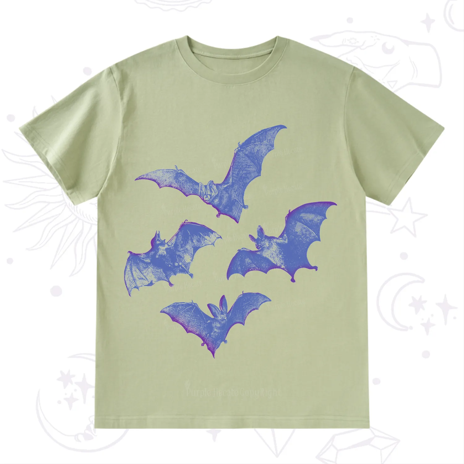 Purplehecate Vintage Bats T-Shirt