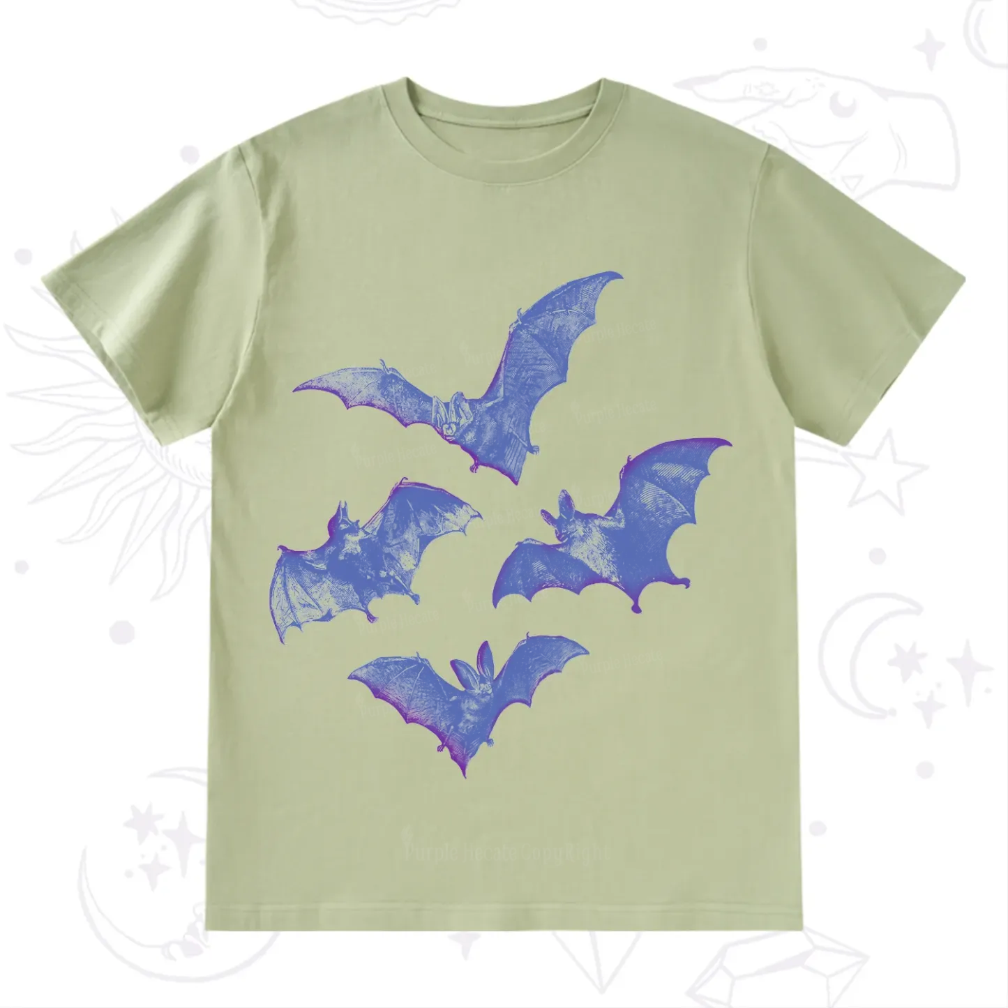Purplehecate Vintage Bats T-Shirt