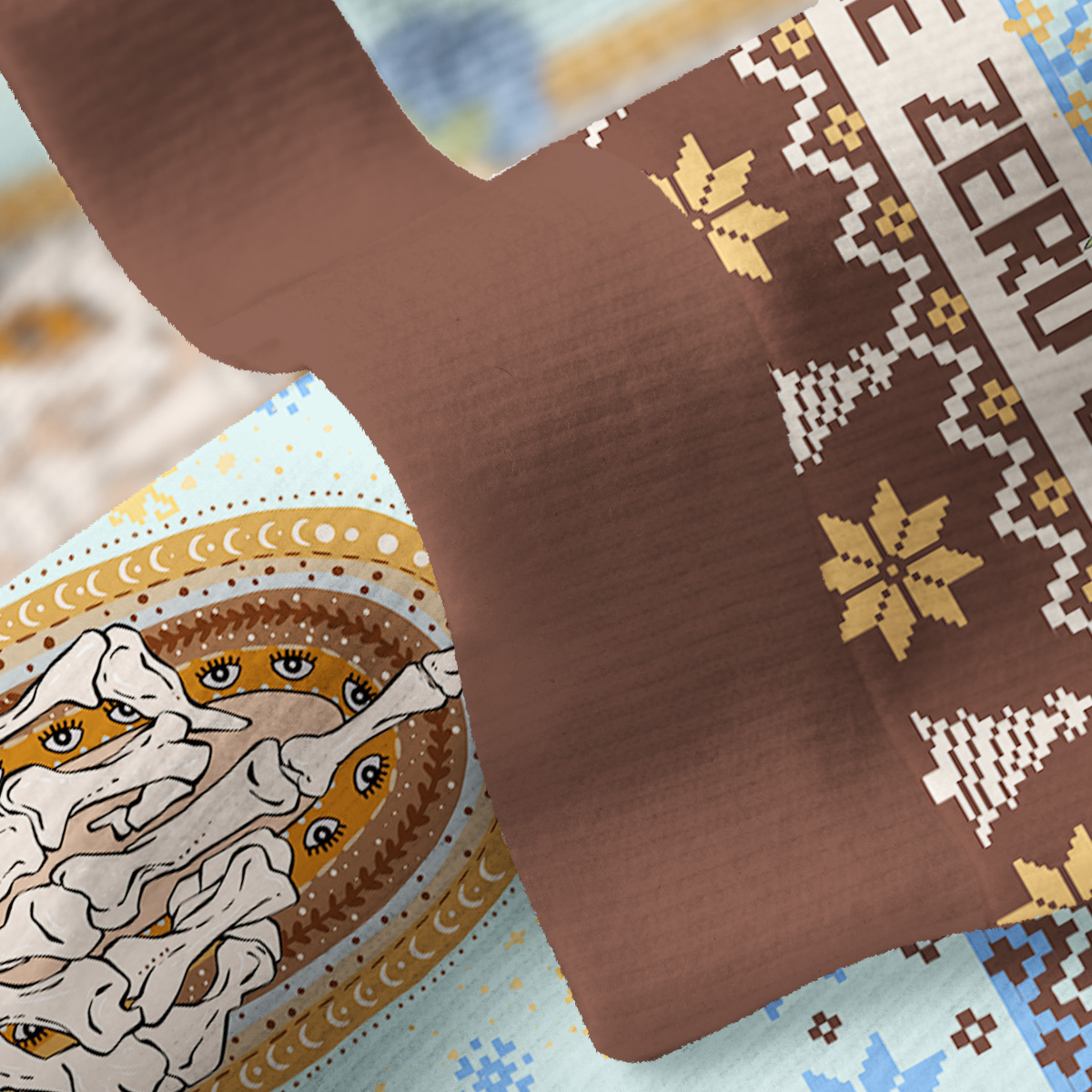 Purplehecate The Zero of Fucks Sacred Bloom Fuzzy Ugly Christmas Sweatshirt