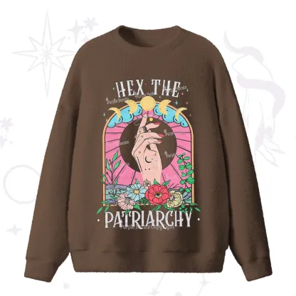Purplehecate Hex The Patriarchy Fuzzy Ugly Sweater