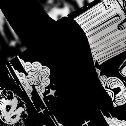 Purplehecate The Team Trash Raccoon & Possum Fuzzy Ugly Sweatshirt