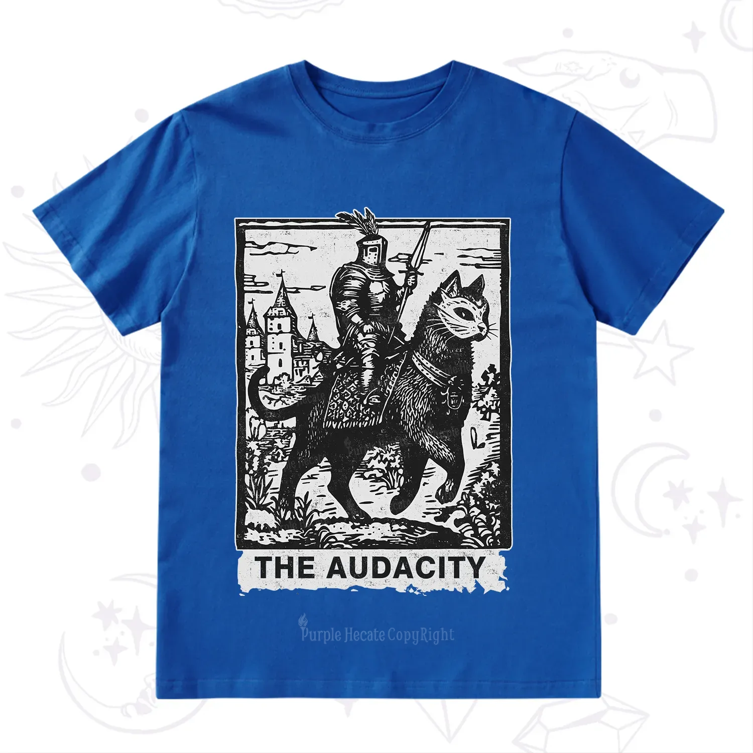 Purplehecate The Audacity Knight Cat T-Shirt