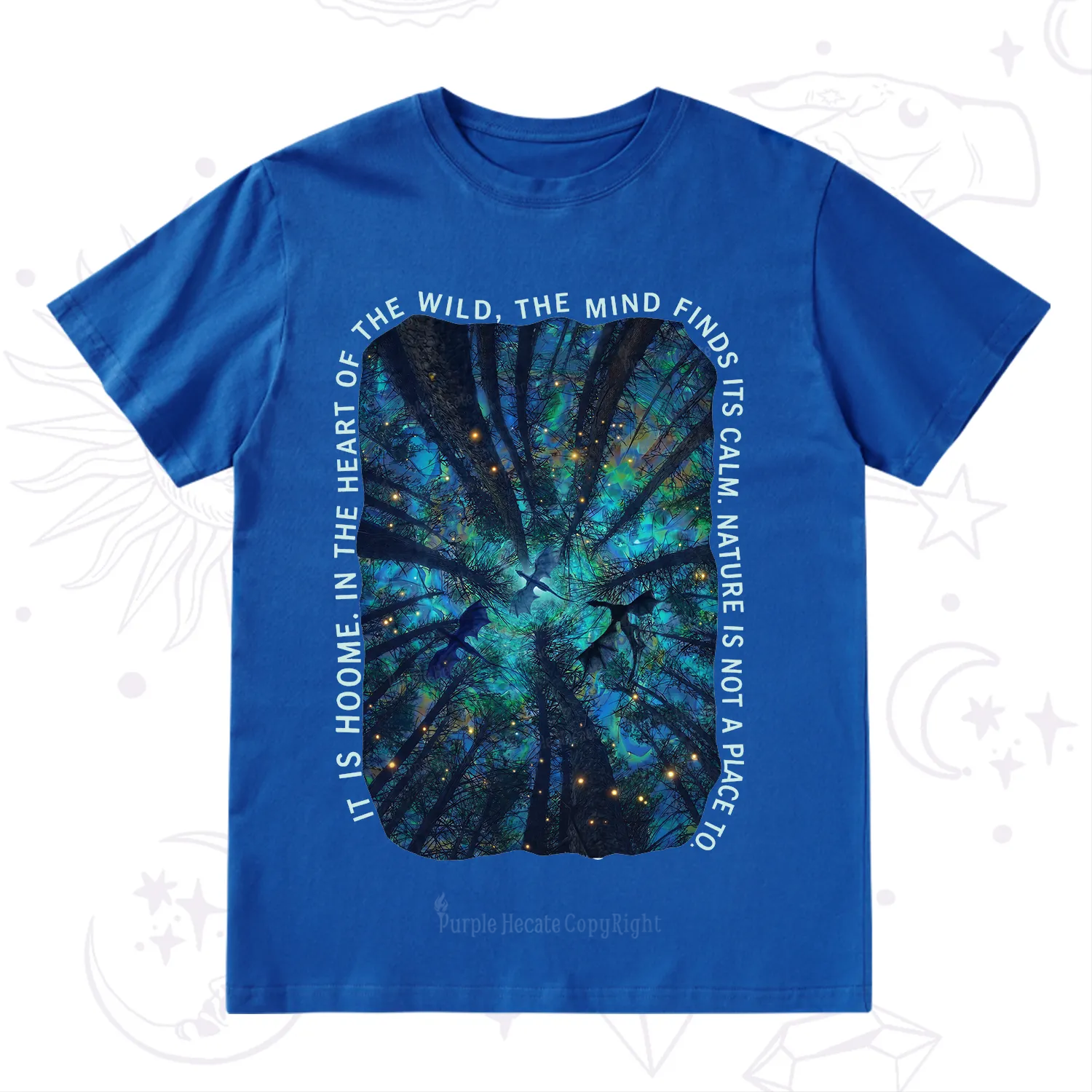 Purplehecate Forest Mindscape Night Sky T-Shirt